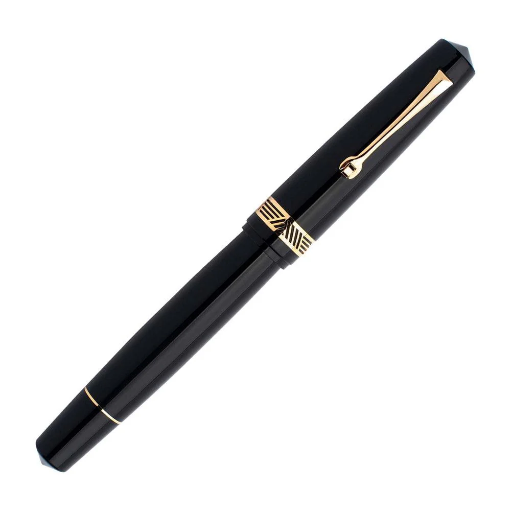 Leonardo Fountain Pen - Momento Magico (14K Gold) - Black Glossy - New Edition (2022) - Image 3