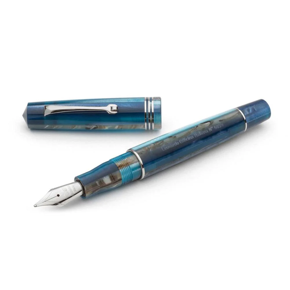 Leonardo Fountain Pen - Momento Zero (14K Gold) - Blue Hawaii - Image 5