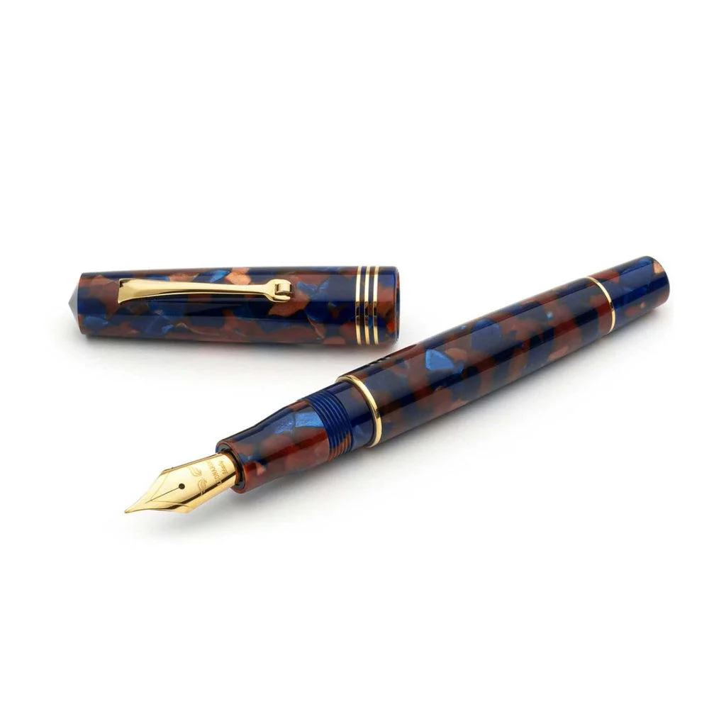 Leonardo Fountain Pen - Momento Zero (14K Gold) - Pietra Marina (Sea Stone) - Image 3