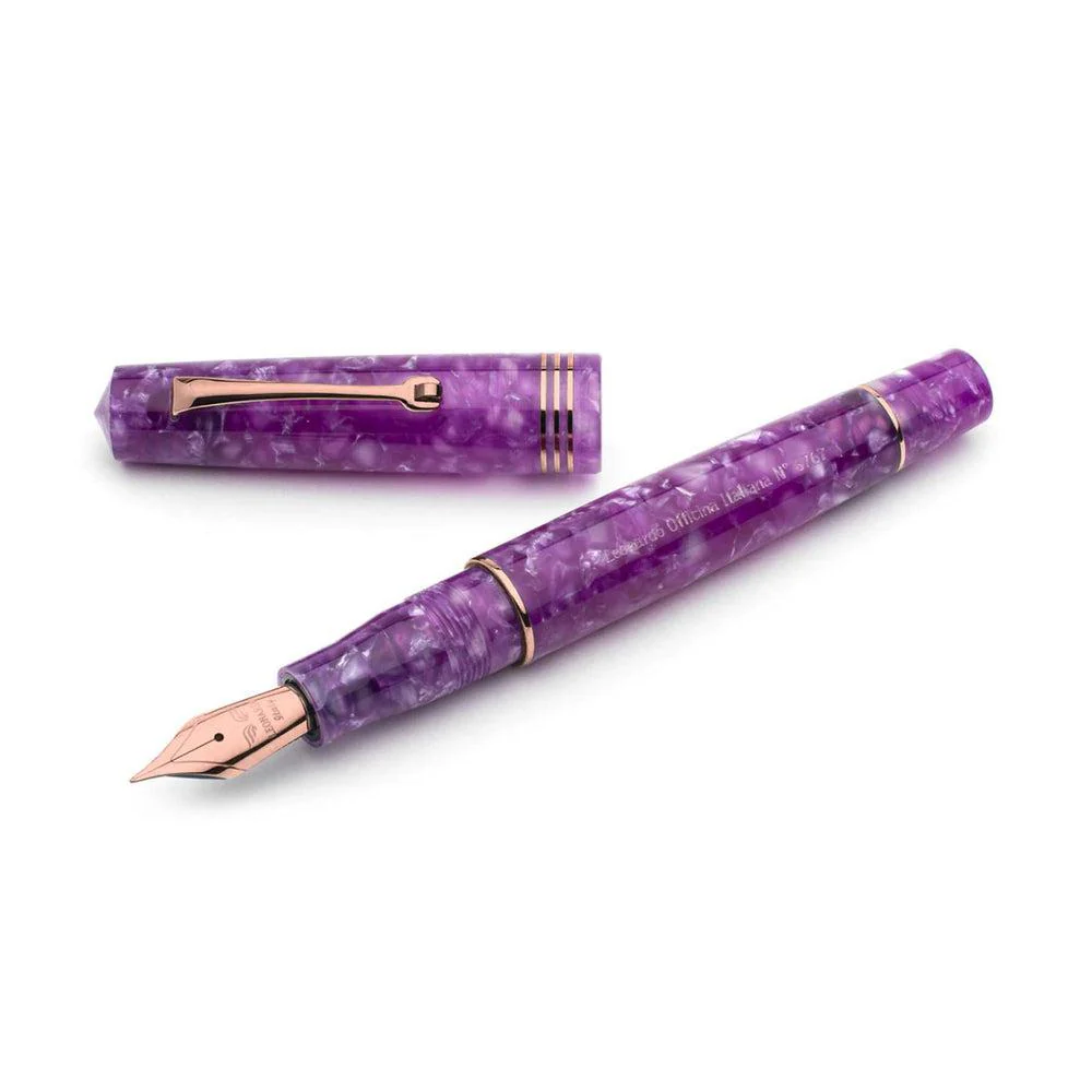 Leonardo Fountain Pen - Momento Zero (Stainless Steel) - Lavanda - Image 4