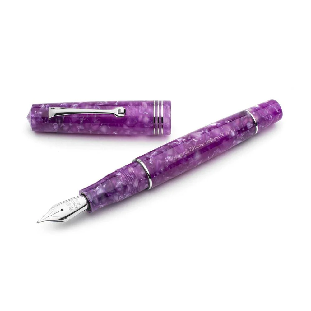 Leonardo Fountain Pen - Momento Zero (Stainless Steel) - Lavanda - Image 8