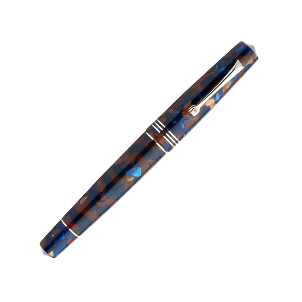 Leonardo Fountain Pen - Momento Zero (Stainless Steel) - Pietra Marina (Sea Stone) - Image 5