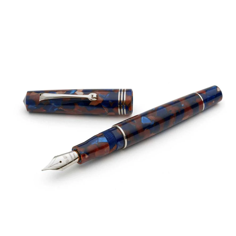 Leonardo Fountain Pen - Momento Zero (Stainless Steel) - Pietra Marina (Sea Stone) - Image 6