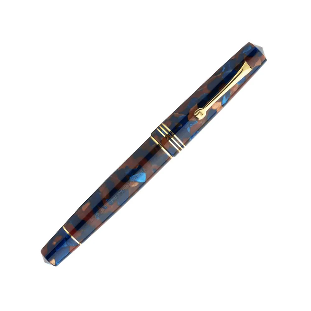 Leonardo Fountain Pen - Momento Zero (Stainless Steel) - Pietra Marina (Sea Stone) - Image 7